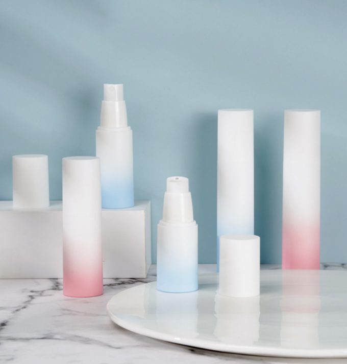 اسپری لوسیون بدون هوا مات اسپری ظروف آرایشی پلاستیکی گرادیان 50 گرمی 3.3*14.5 سانتی متر 0