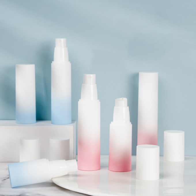 اسپری لوسیون بدون هوا مات اسپری ظروف آرایشی پلاستیکی گرادیان 50 گرمی 3.3*14.5 سانتی متر 2