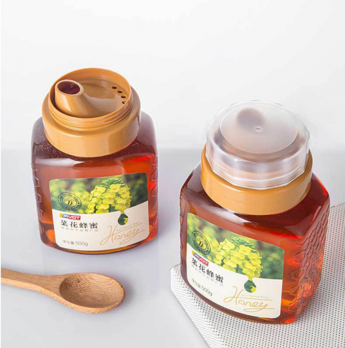 بطری های نوشیدنی پلاستیکی 500 گرمی 700 گرمی عسل شیشه های پلاستیکی قابل استفاده مجدد 0