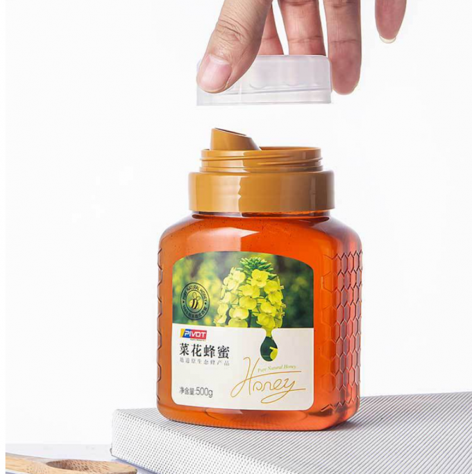 بطری های نوشیدنی پلاستیکی 500 گرمی 700 گرمی عسل شیشه های پلاستیکی قابل استفاده مجدد 5