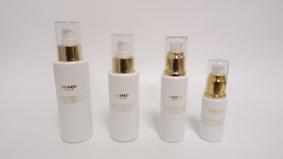 SGS 4oz Frosted Glass Lotion Bottle Containers Flat Shoulder With Spray Pump