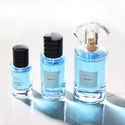 Magnet Cap Scent Glass Cosmetic Containers Perfume Glass Bottle 50ml Crimp Seal
