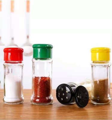 3.5oz Clear Plastic Spice Shakers Jars Dustproof Waterproof for Salt And Pepper