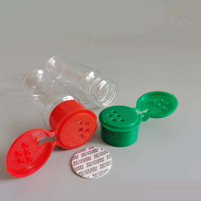Plastic PET Spice Pepper Powder Container Seasoning Bottle Round Shaped 100g