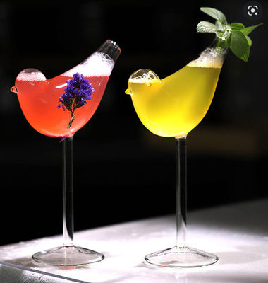 Good price بطری شیشه ای کوکتل نوشیدنی آب میوه شکل پرنده منحصر به فرد 201-300 میلی لیتر برای فروشگاه بار آنلاین