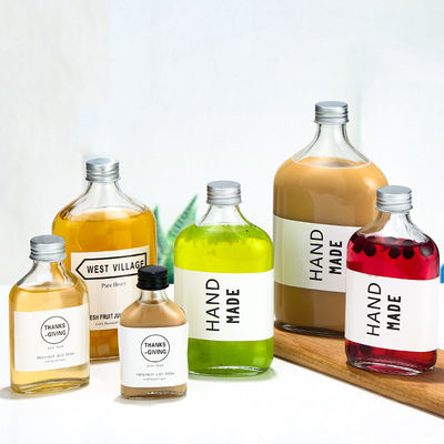 Good price بطری های شیشه ای تخت کریستالی OEM PB 500 میلی لیتری برای آب نوشیدنی ودکا آنلاین